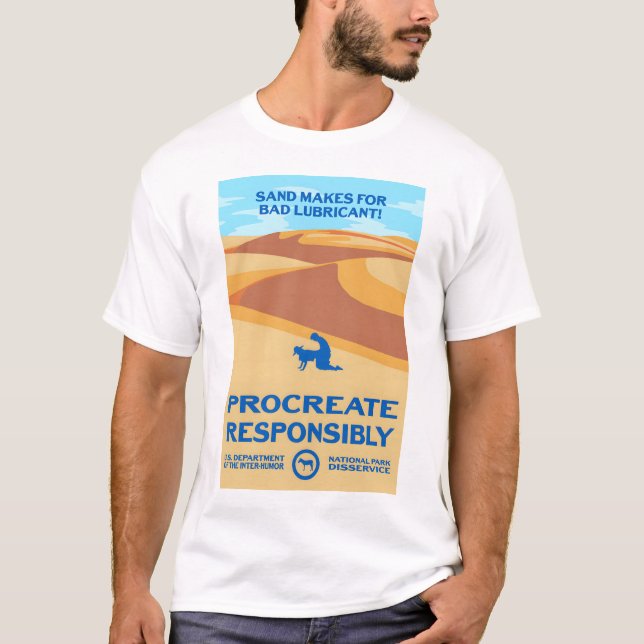 Camiseta A Areia Torna O Lubrificante Mau - Procrie Respons (Frente)