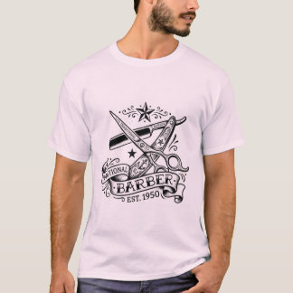 Camiseta A Aresta Afiada | Gráfico Flash de Barbeiro Old-Sc