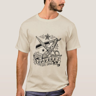 Camiseta A Aresta Afiada | Gráfico Flash de Barbeiro Old-Sc