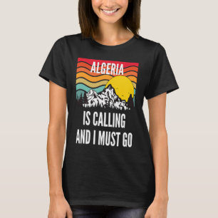 Camiseta A Argélia Liga E Eu Tenho Que Ir, Wavy Sunset Desi