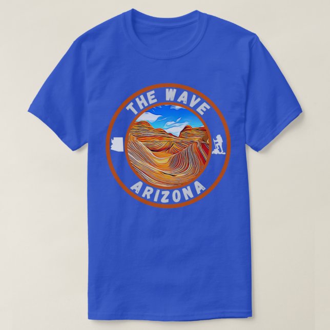 Camiseta A Arizona de Ondas Sandstone Hike (Frente do Design)