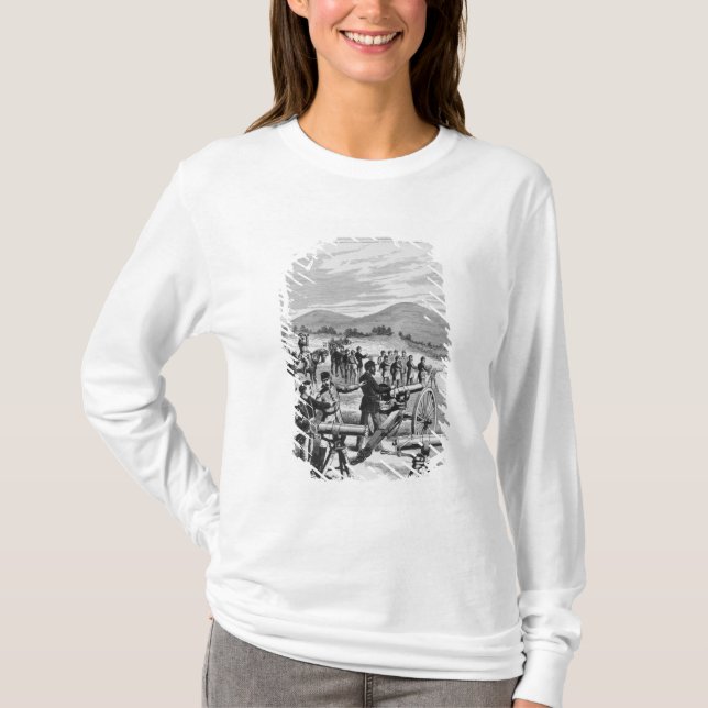 Camiseta A arma de Gatling do modelo novo (Frente)