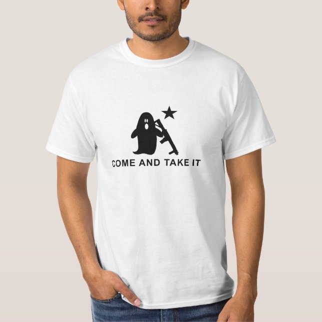 Camiseta A arma do fantasma - vinda e toma-o (Frente)