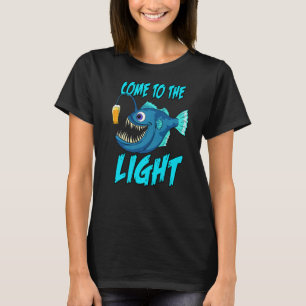 Camiseta A Armadilha De Peixes-Lâmpadas Vem Ao Premium Leve