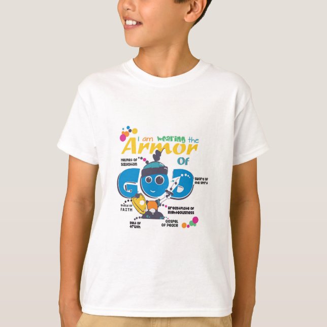 Camiseta A armadura do deus caçoa o t-shirt macio (Frente)