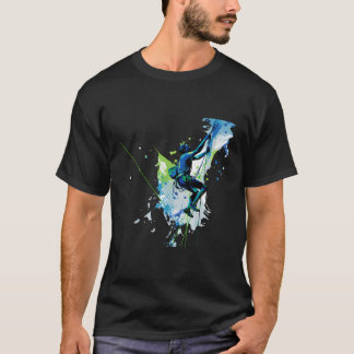 Camiseta A Arte De Alcance Superior De Cordas Subindo Altur