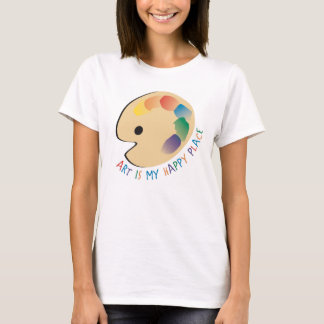 CAMISETA A ARTE É MEU LUGAR FELIZ