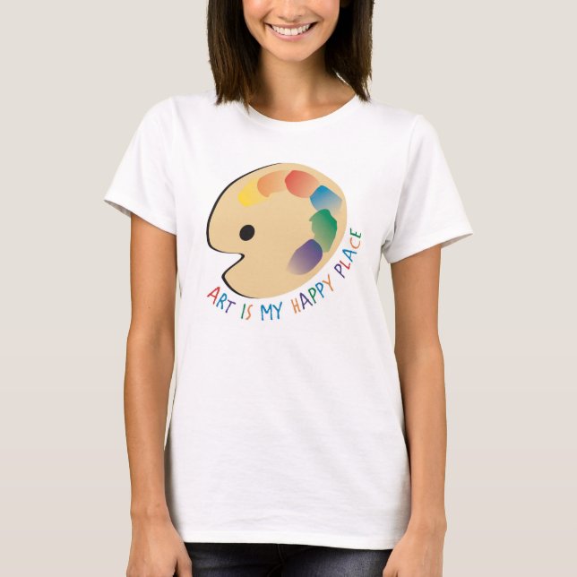 CAMISETA A ARTE É MEU LUGAR FELIZ (Frente)