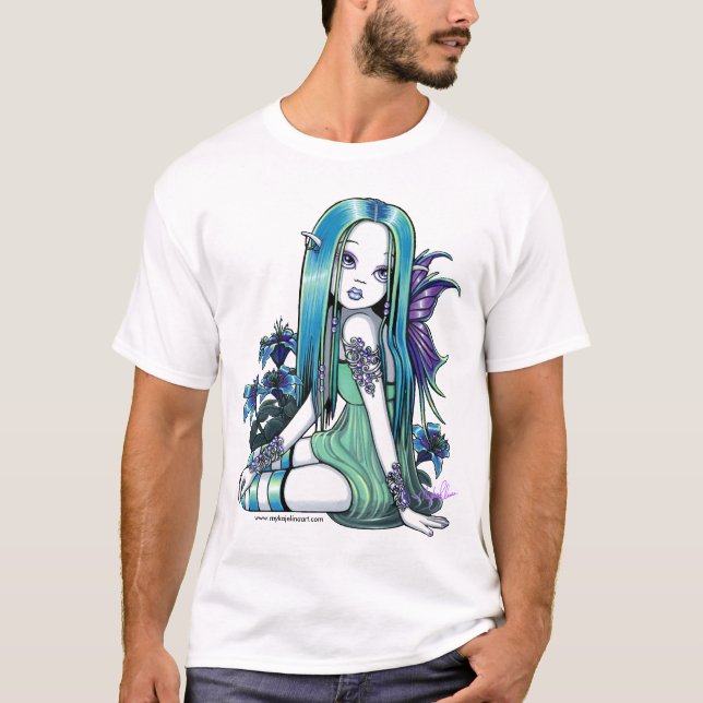 Camiseta A arte feericamente de Lilly da lua gótico de (Frente)
