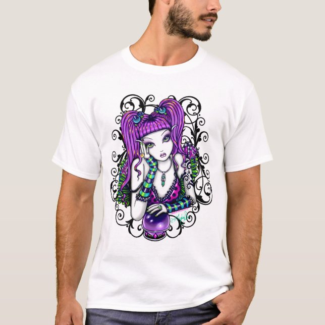 Camiseta A arte feericamente do arco-íris de Emily caçoa a (Frente)