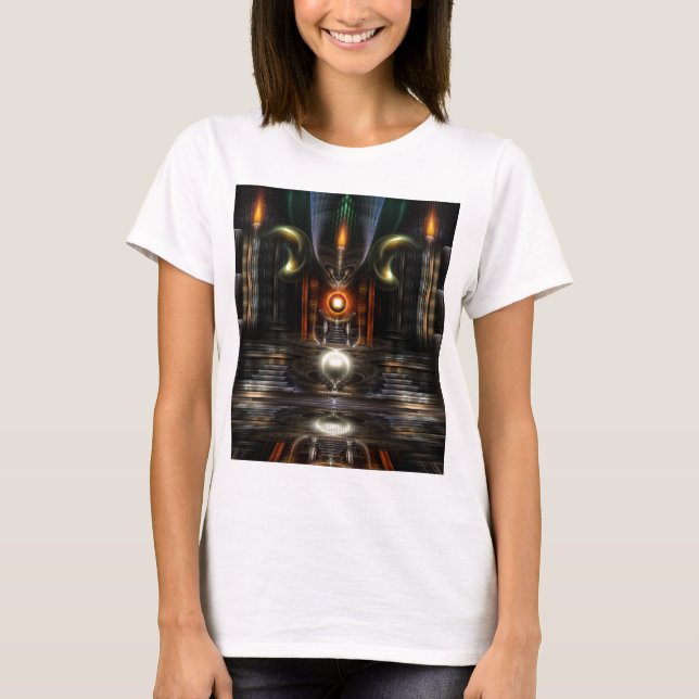 Camiseta A Arte Fractal Da Sala Troneia (Frente)