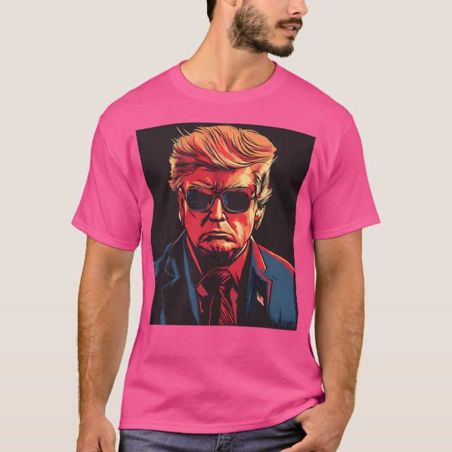 Camiseta A Arte Retroativa Mais Famosa De Donald Hairstyle (Frente)