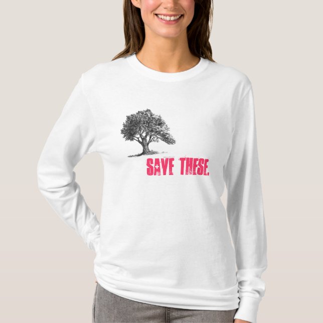Camiseta a árvore 2, salvar estes (Frente)