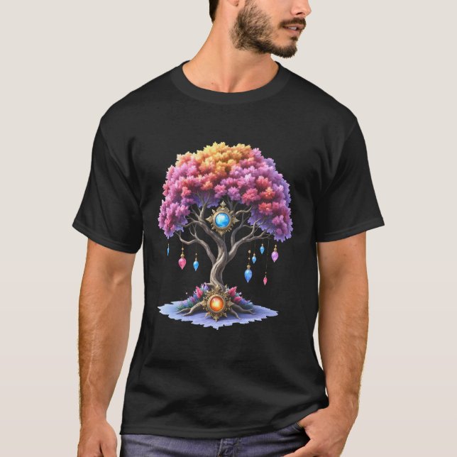Camiseta A Árvore Celestial do Devir. (Frente)