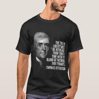 Camiseta A Árvore da Liberdade Thomas Jefferson Cita Histór