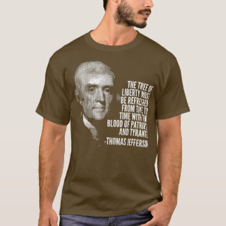 Camiseta A Árvore da Liberdade Thomas Jefferson Cita Histór