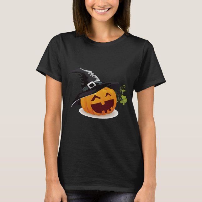 Camiseta A Árvore de Halloween Feriado (Frente)