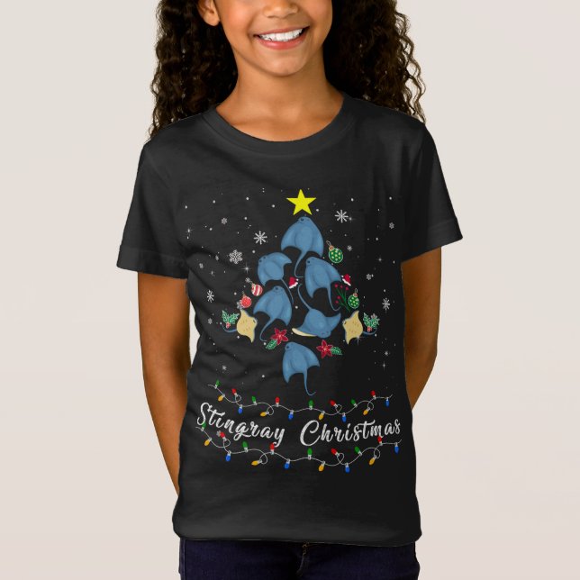 Camiseta A Árvore de Natal de Bela Pedra Pajama Matando Co (Frente)
