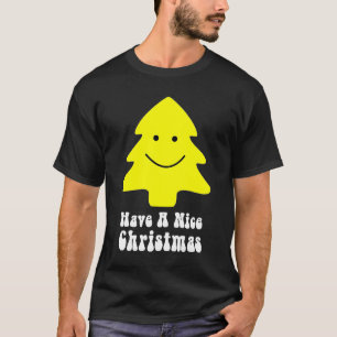 Camiseta A árvore de Natal feliz "tem um Natal agradável "