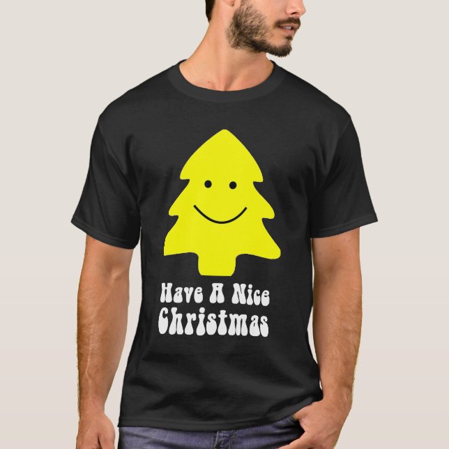 Camiseta A árvore de Natal feliz "tem um Natal agradável " (Frente)