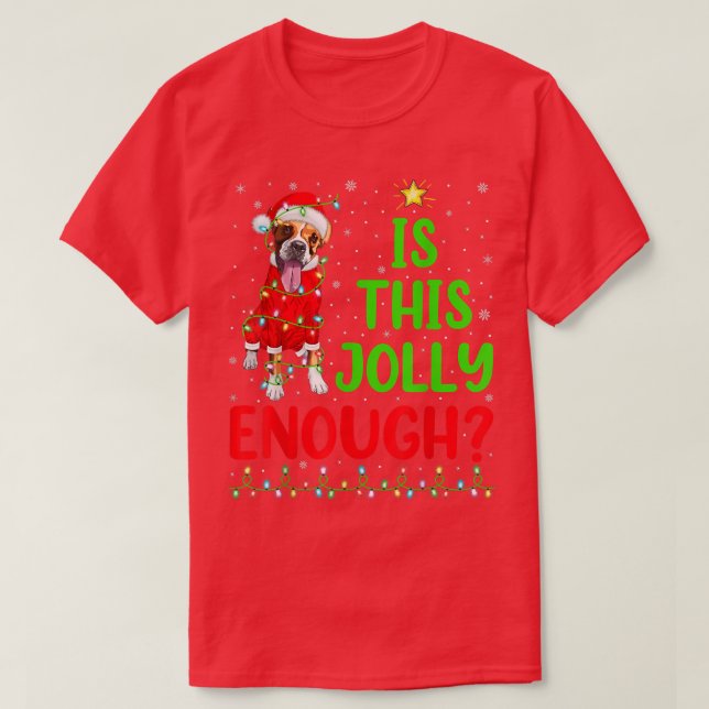 Camiseta A Árvore De Xmas Engraçada É Jolly O Suficiente Pa (Frente do Design)