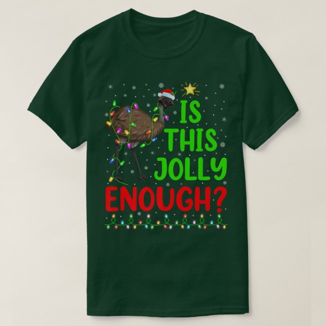 Camiseta A Árvore De Xmas Engraçada É Suficiente Para Emu B (Frente do Design)