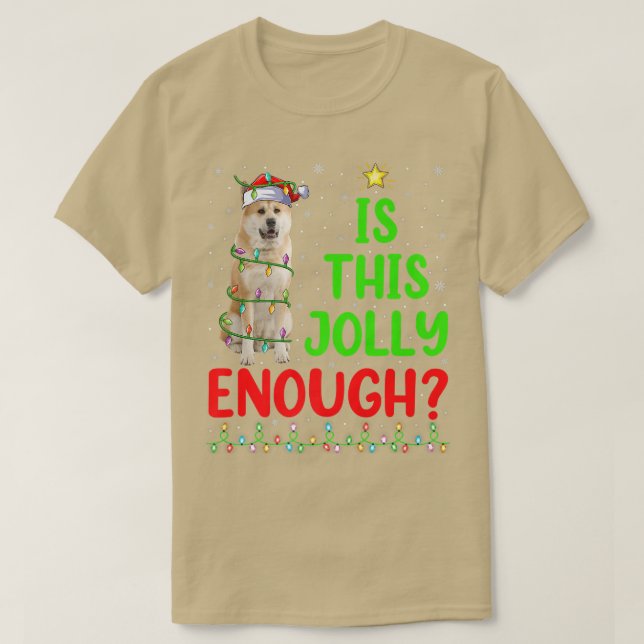 Camiseta A Árvore De Xmas Engraçada É Suficiente Para O Aki (Frente do Design)