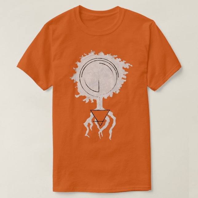 Camiseta A árvore plantada na Cinza terrestre (Frente do Design)