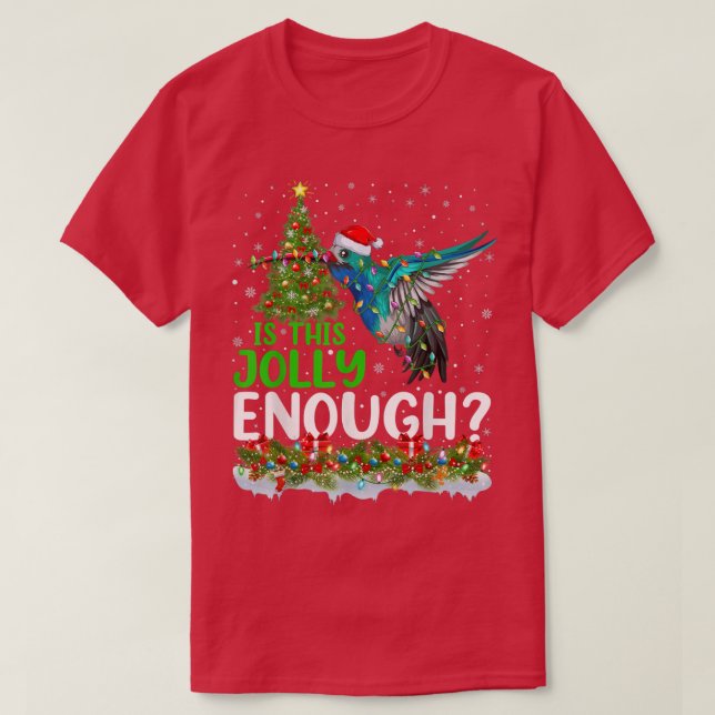 Camiseta A Árvore Xmas É Papai noel Suficiente De Hummingbi (Frente do Design)