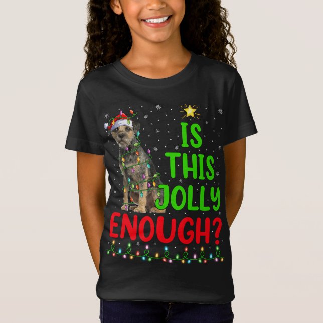 Camiseta A Árvore Xmas É Uma Fronteira Suficiente Para Terr (Frente)