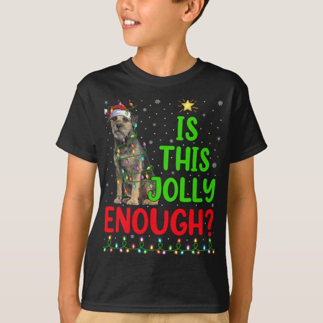 Camiseta A Árvore Xmas É Uma Fronteira Suficiente Para Terr (Frente)