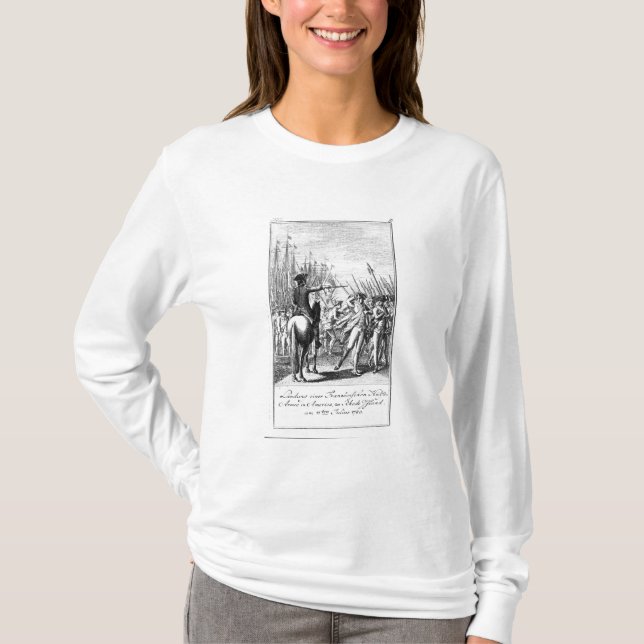 Camiseta A aterragem de um exército auxiliar francês (Frente)