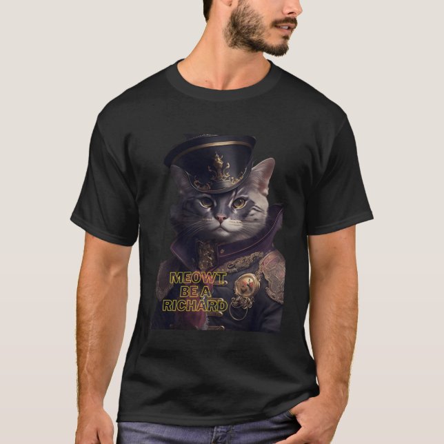 Camiseta A atitude do gato é Tudo Não seja um Richard (Frente)