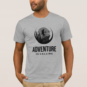 Camiseta A Aventura chama Hike de Aventura Inspiradora