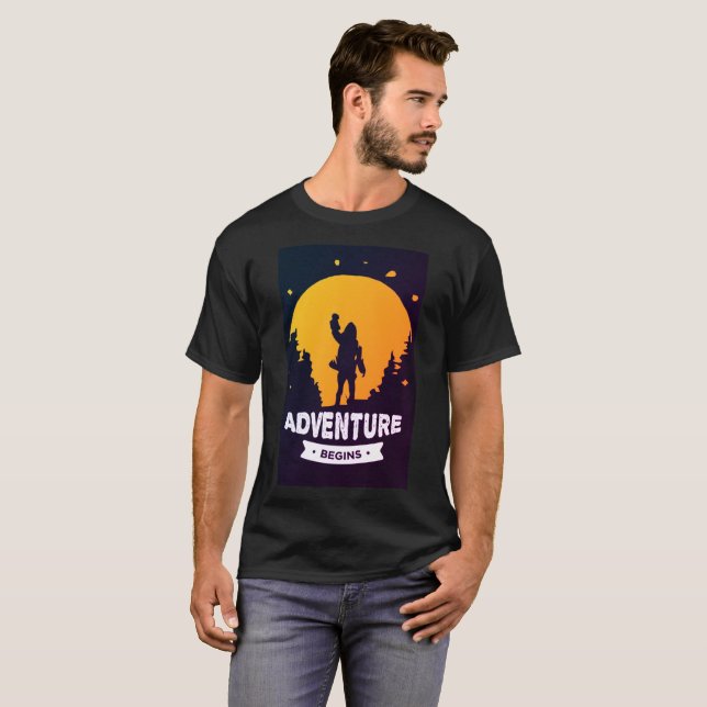 Camiseta A Aventura Começa (Frente Completa)