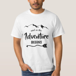 Camiseta A Aventura Começa A Trendy T-Shirt