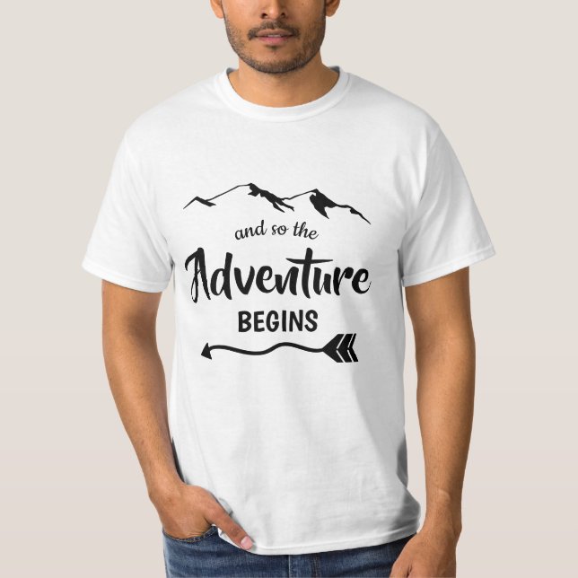 Camiseta A Aventura Começa A Trendy T-Shirt (Frente)