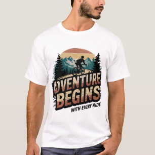 Camiseta A Aventura Começa com Cada Passeio - Ciclando T-Sh