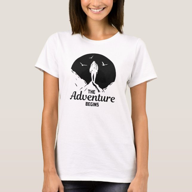 Camiseta A aventura começa com T-Shirt (Frente)