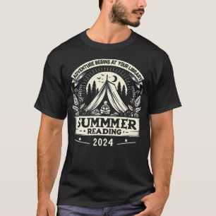 Camiseta A Aventura Começa Na Leitura De Verão Da Bibliotec