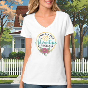 Camiseta A aventura da Noiva Bonita começa a arte do casame
