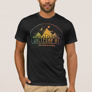Camiseta A aventura de Esqui de Montanha Retro Whitecap est