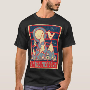 Camiseta A Aventura de Esqui dos Prados Alpinos Retroativos