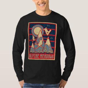 Camiseta A Aventura de Esqui dos Prados Alpinos Retroativos