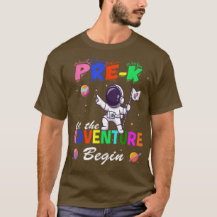 Camiseta A Aventura de Professores Pré-K Começa A Pré-Escol