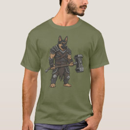 Camiseta A aventura do cão gladiador Pastor Alemão