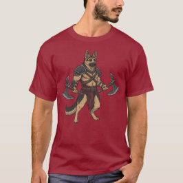 Camiseta A aventura do cão gladiador Pastor Alemão