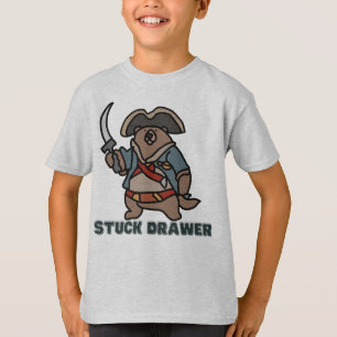 Camiseta A aventura do Urso Pirata de Gaveta-Presa   Engraç