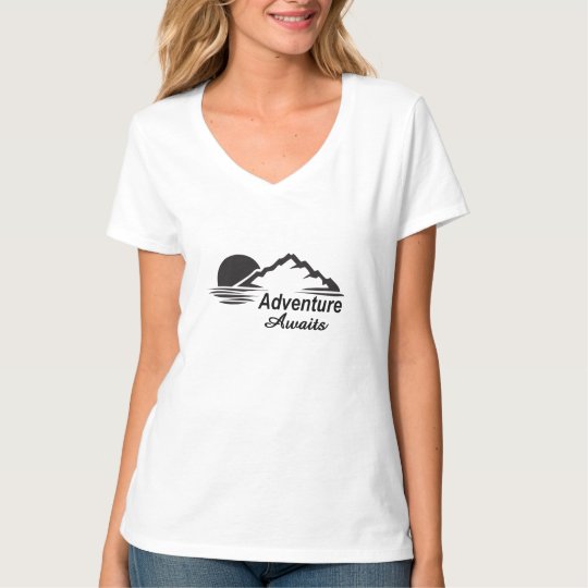 Camiseta A aventura espera o excelente da natureza fora