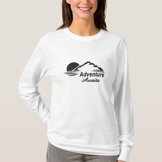 Camiseta A aventura espera o excelente da natureza fora